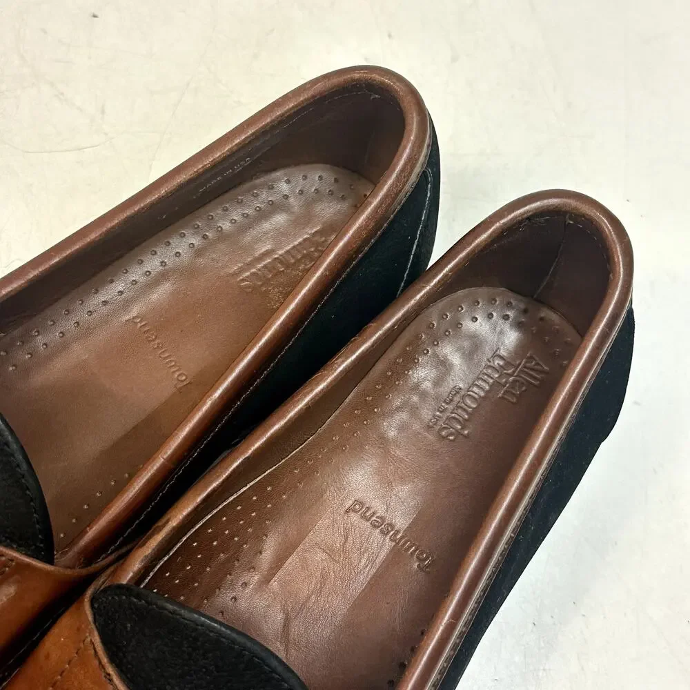 VGUC Rancourt & Co. x Allen Edmonds Townsend Nubuck Strap Penny Loafers USA 11 D